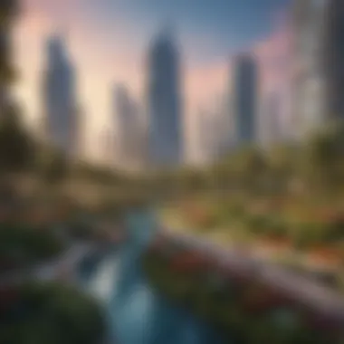 The Lush Community Surrounding Tiara Tower Vibrant community area within Tiara Tower featuring lush landscaping