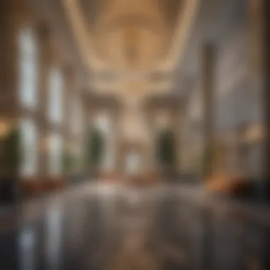 The Elegance of Tiara Tower's Lobby Luxurious lobby interior of Tiara Tower emphasizing elegance and modernity