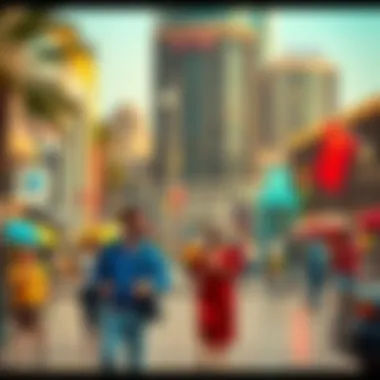 Dynamic lifestyle scenes capturing the essence of daily life in Town Square Dubai