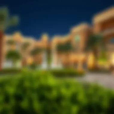 Beautifully landscaped areas showcasing greenery in Town Square Dubai