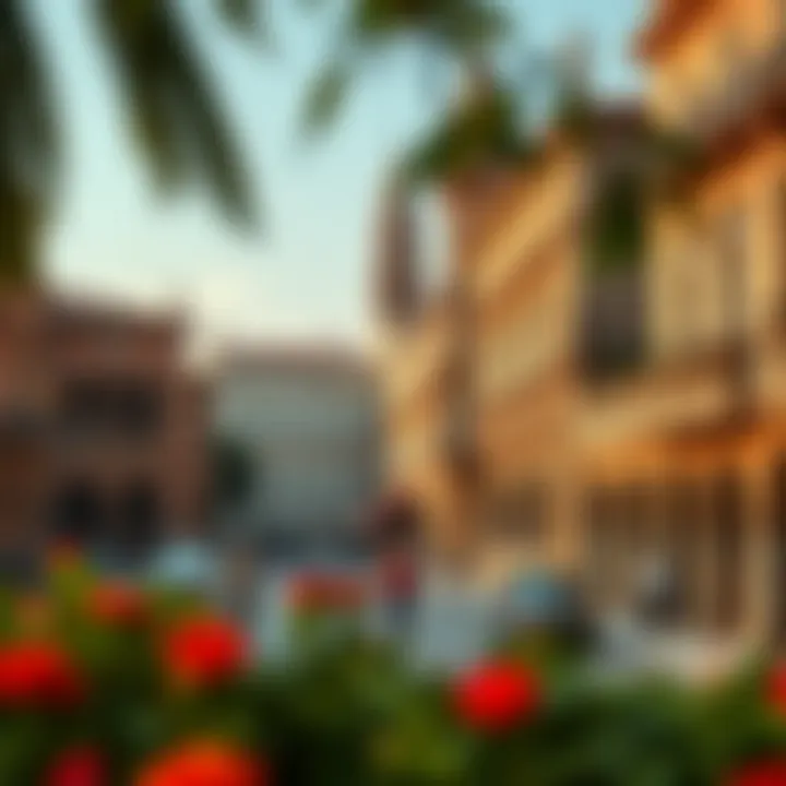 Historical architecture surrounding a classic town square