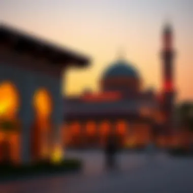 Sunset Serenity at Satwa Big Masjid Sunset view of Satwa Big Masjid blending tradition with modern elements