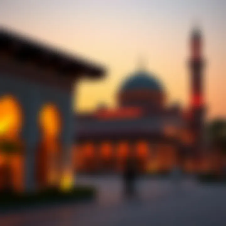 Sunset Serenity at Satwa Big Masjid Sunset view of Satwa Big Masjid blending tradition with modern elements