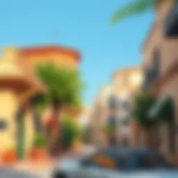 Charming residential street in Umm Hurair