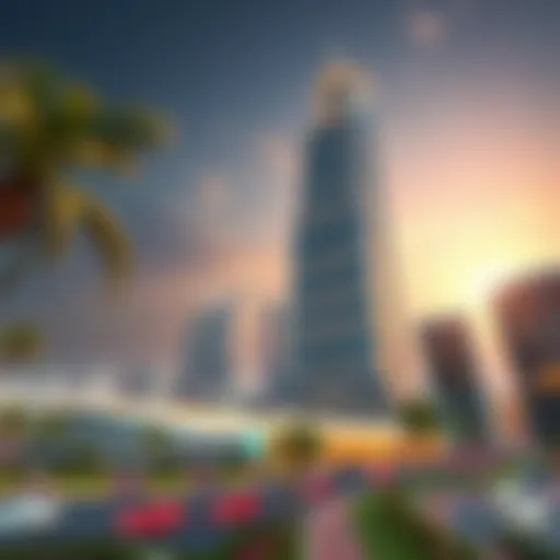 Architectural Marvel of Warsan Tower Stunning architectural view of Warsan Tower