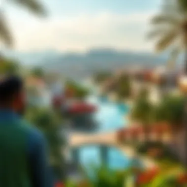 Scenic views of Wasl Oasis blending nature with urban life