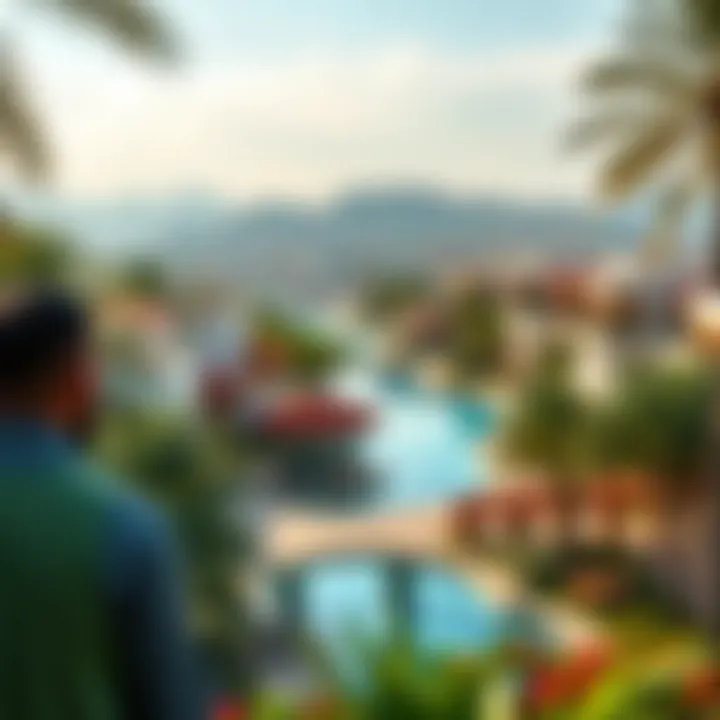 Scenic views of Wasl Oasis blending nature with urban life