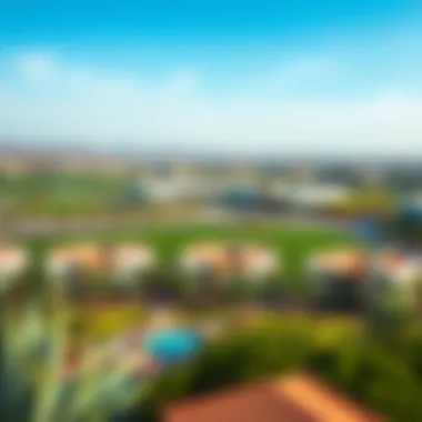 Stunning Landscape of Wasl Ras Al Khor Panoramic view of Wasl Ras Al Khor showcasing modern architecture and lush greenery.