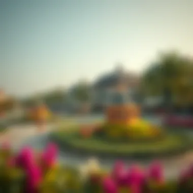 Community park in Wasl Village featuring recreational spaces and greenery