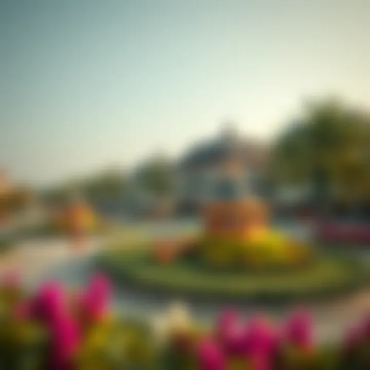 Community park in Wasl Village featuring recreational spaces and greenery