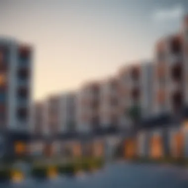 Modern Residential Buildings in Wasl Village Modern residential buildings in Wasl Village highlighting contemporary design