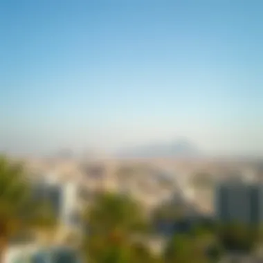 Al Quoz Skyline on a Clear Day Stunning skyline of Al Quoz under clear blue sky