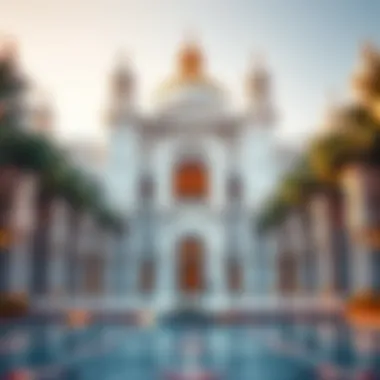 The majestic facade of the White Palace showcasing its intricate architecture