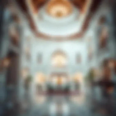 An elegant interior view highlighting the opulent decorations and design elements