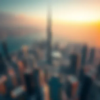 Aerial Perspective of Dubai's Skyline with World Trade Centre Aerial view highlighting the World Trade Centre's significance in Dubai's skyline