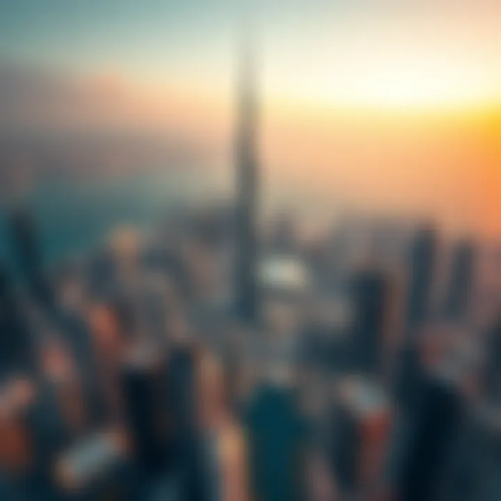 Aerial Perspective of Dubai's Skyline with World Trade Centre Aerial view highlighting the World Trade Centre's significance in Dubai's skyline