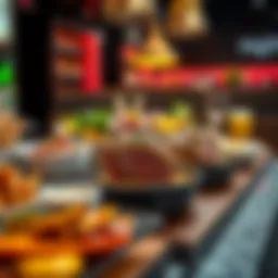 An enticing spread of gourmet dishes showcasing the culinary artistry at Fillet King