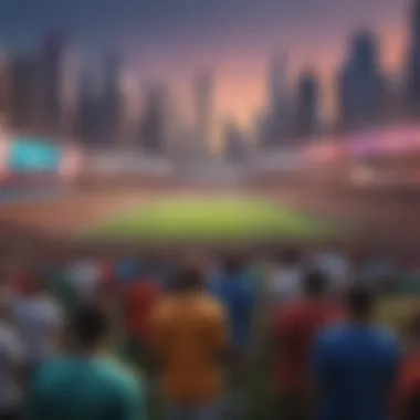Community Engagement Through Football Culture Fans engaging in football culture at a city event
