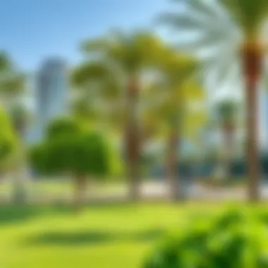 Green parks and recreational areas in Friends Avenue