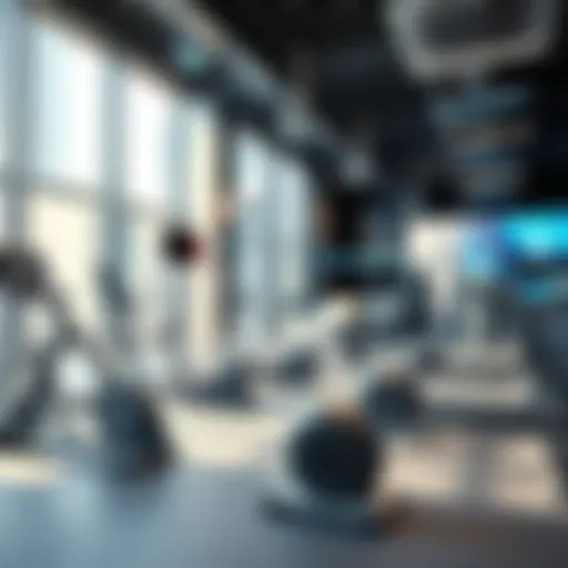 State-of-the-art gym interior showcasing modern equipment and design