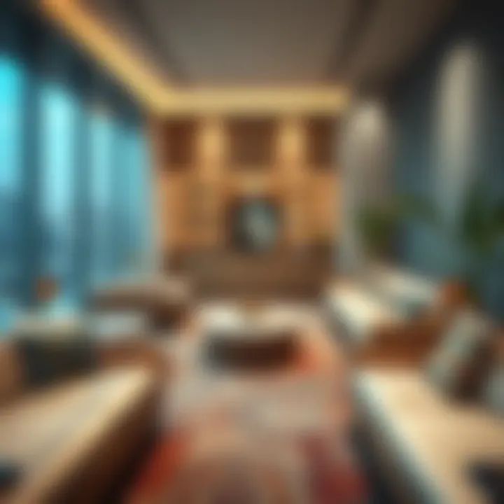 Relaxation area with wellness resources for members