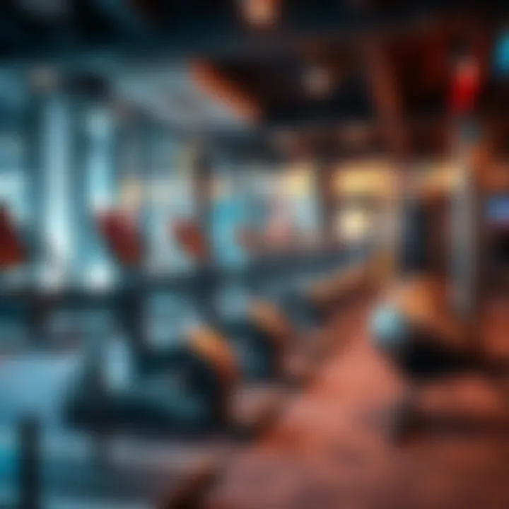 Modern gym equipment in a fitness center