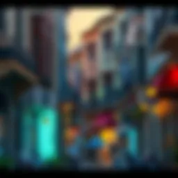 A vibrant street view showcasing the cultural essence of Beirut with traditional architecture.