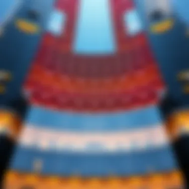 Close-up of the Index Tower's unique facade details