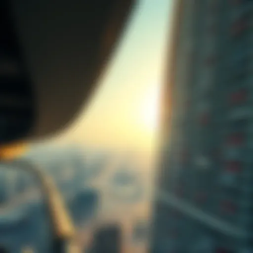 Aerial view showcasing the innovative parking structure of Index Tower