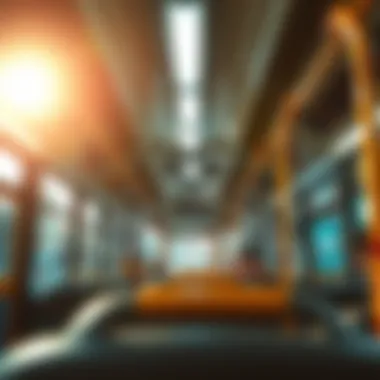 Interior view of a bus in Dubai