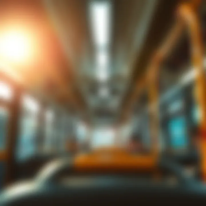 Interior view of a bus in Dubai