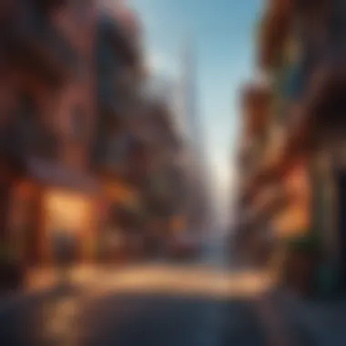 The Vibrancy of Jaddaf's Streets Artistic representation of Jaddaf's vibrant street life