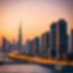 Stunning view of Jumeirah Beach Residence skyline
