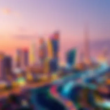 Vision of Future Developments Around Jebel Ali Gate Seven Future skyline vision around Jebel Ali Gate Seven