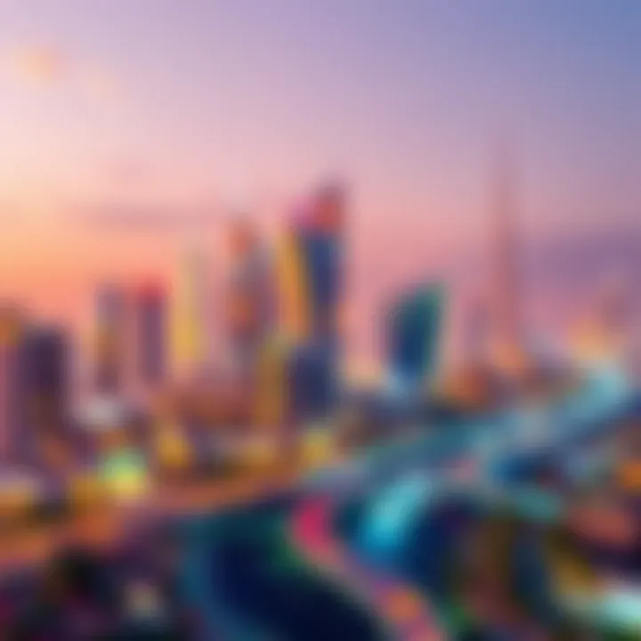 Vision of Future Developments Around Jebel Ali Gate Seven Future skyline vision around Jebel Ali Gate Seven