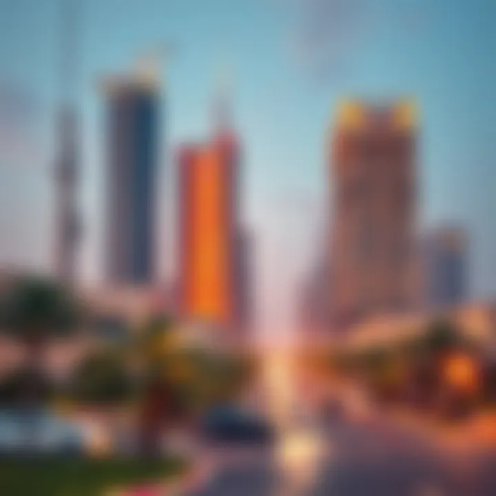 Economic Growth and Infrastructure Development Infrastructure development around Jebel Ali Gate Seven illustrating economic growth