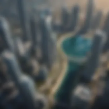 Aerial Perspective of Jumeirah Lake Towers Aerial view of Jumeirah Lake Towers showcasing the skyline.
