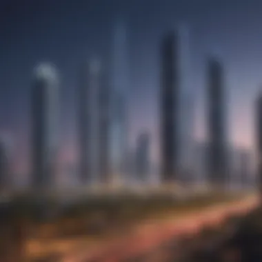 Commercial Landscape of Jumeirah Lake Towers Commercial spaces in JLT depicting business opportunities.