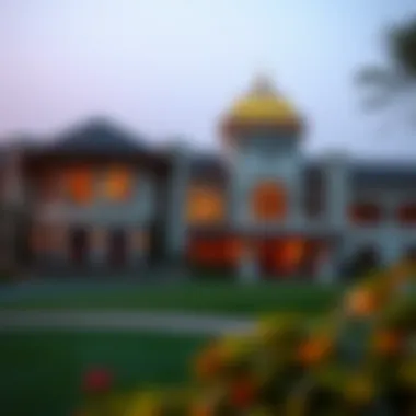 Elegant clubhouse of Jumeirah Golf Estates with stunning architecture