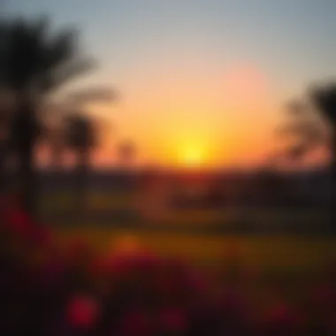 Breathtaking sunset views over the golf course at Jumeirah Golf Estates