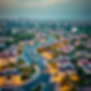 Residential Landscape of Jumeirah Village Circle Scenic view of Jumeirah Village Circle showcasing residential areas