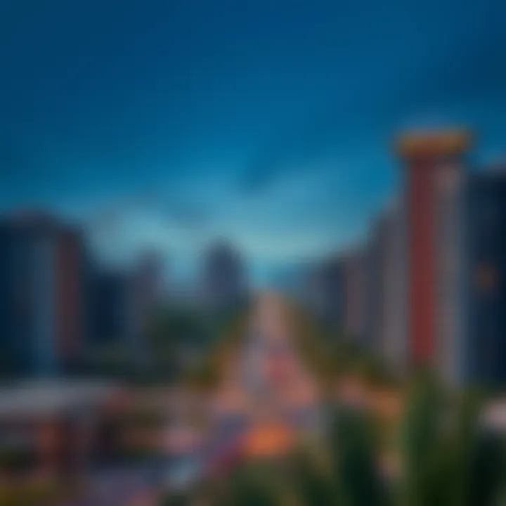 Residential skyline of Jumeirah Village Circle showcasing ongoing construction