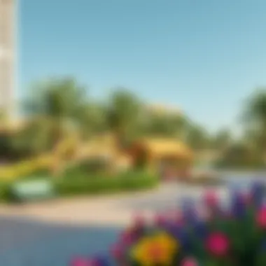 Community Park in Al Barsha Community park in Al Barsha featuring lush greenery and recreational spaces