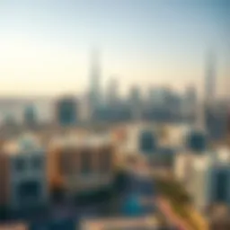 Panoramic view of Al Barsha skyline showcasing modern architecture