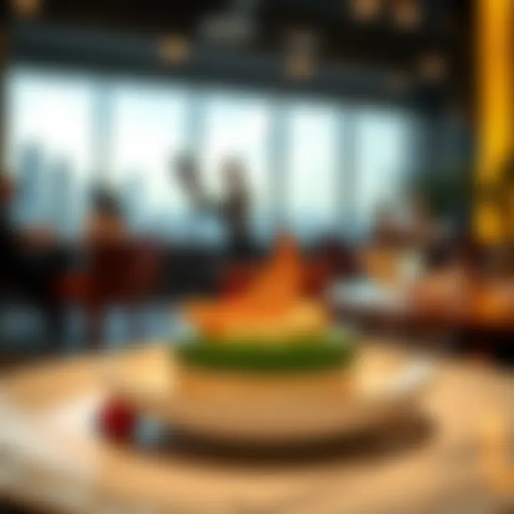 Artfully presented dessert from Loui Restaurant & Cafe