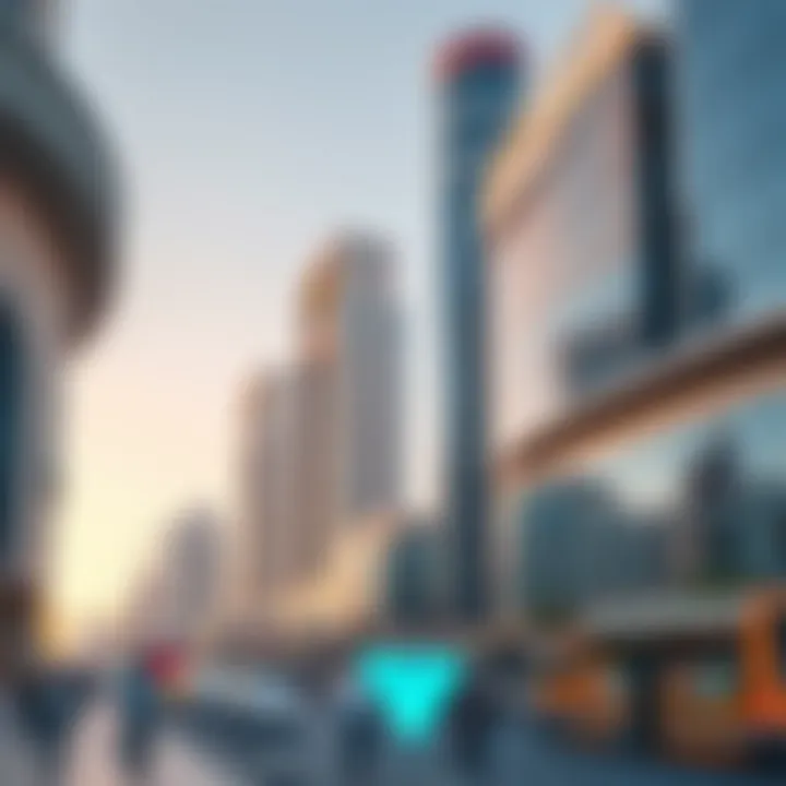 Architectural details highlighting the modern design of Lulu International City