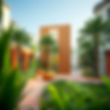 Vibrant community spaces within Lulu International City filled with greenery