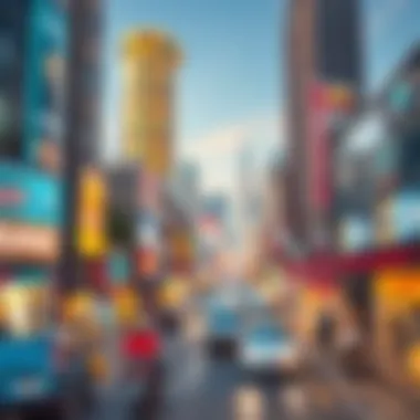 Economic activity scene showcasing businesses thriving in Lulu International City