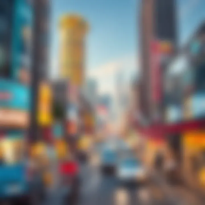 Economic activity scene showcasing businesses thriving in Lulu International City