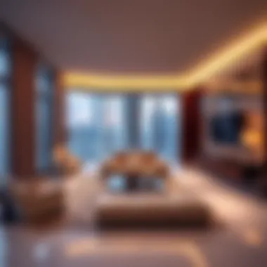 Luxurious living room interior of a Marina 101 apartment